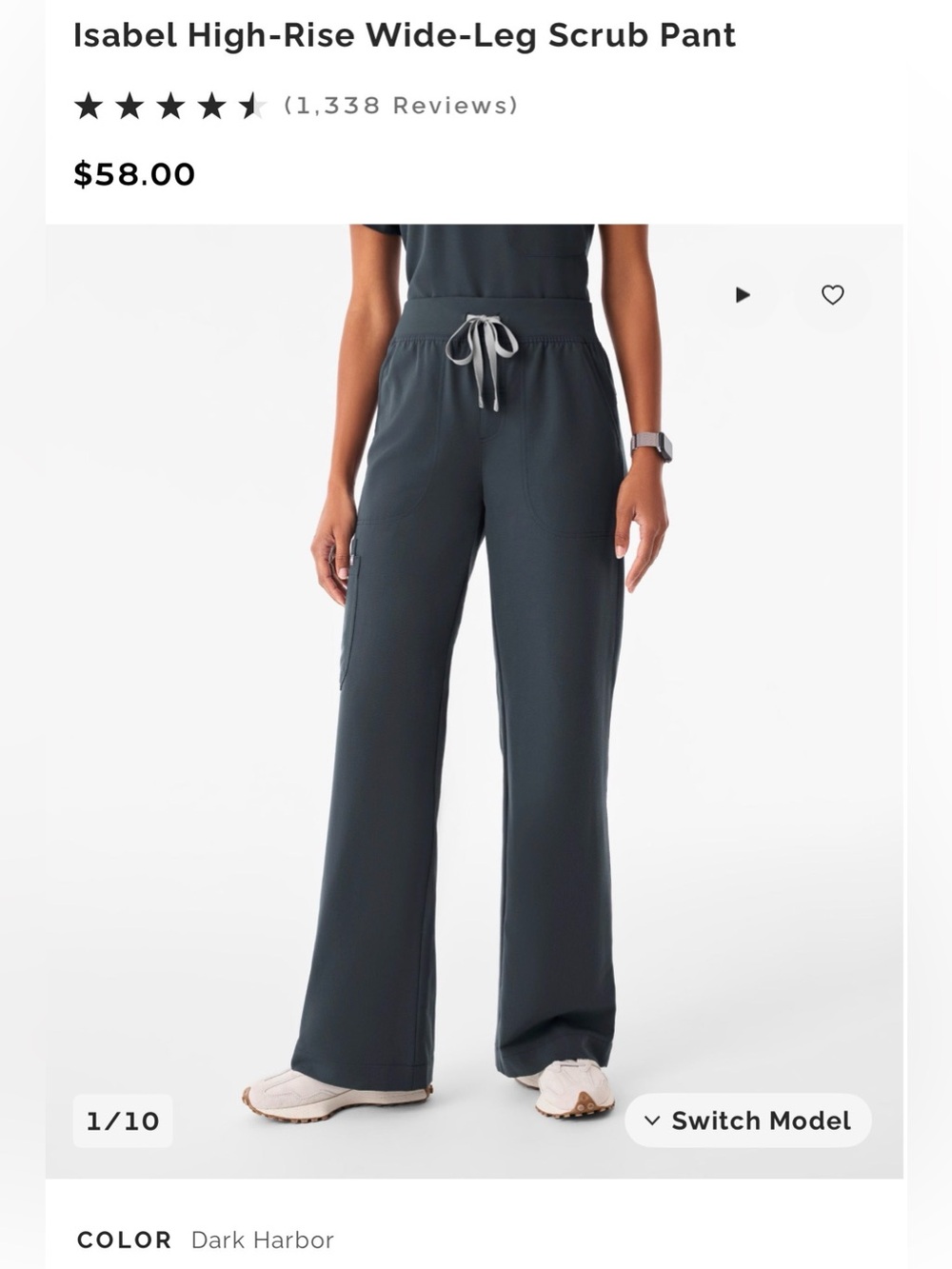 FIGS Isabel High-Rise Wide Leg